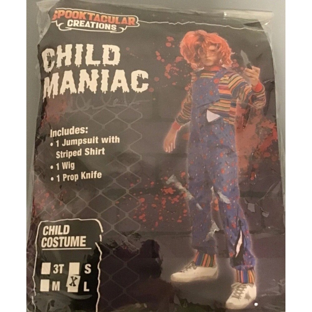 CHILD MANIAC Costume CHILD LARGE Halloween Spooktacular Creations NIP